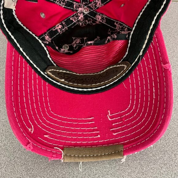 True Religion Pink Distressed Y2K Hat Strapback Cap main image 11
